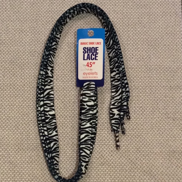 Magic Shoe Laces, Zebra print - Picture 2 of 3